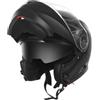 YEMA Casco Modulare Moto Integrale Scooter - YEMA 1650926S Caschi Modulari Motorino Integrali ECE Omologato Donna Uomo con Doppia Visiera Parasole, Nero opaco,S