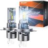SEALIGHT H4 Led Light Bulbs 50,000LM 6500K Cool White 52W High Power Error Free, Lamps H4/9003 Original Size 1:1, Pack of 2