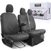PRIMUS SEAT COVERS Coprisedili per Ford Transit Custom dal 2024, su misura per guidatore e passeggero doppio, impermeabili, resistenti e durevoli, facilmente montabili