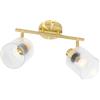 Qazqa laura - Faretto da soffitto/parete Art déco - 2 luce - L 56 cm - Oro - Art déco - Soggiorno I Camera da letto I Sala da Pranzo I Cucina