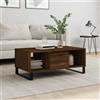 TJROO Tavolino Basso da Divano Tavolino da Salotto 90x50x36,5 cm Rovere marrone Möbel Tavolino da Caffè per Soggiorno