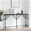 Gecheer Tavolo Consolle da Ingresso Alto in Legno Multistrato, Tavolino Console per Ingresso, Tavolo da Pranzo Nero 140x23x75 cm
