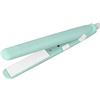 GERUI Mini raddrizzatore per capelli, 2 in 1, piastra riscaldante in ceramica, ferro arricciacapelli piatto in ceramica, bigodino per capelli corti da donna (verde)