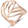 Viki Lynn - Anello da donna in argento Sterling, con motivo di foglia e 925, 56 (17.8), colore: Colore oro rosa., cod. AQER002737