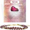 Farfume Bracciale Donna Chakra 4 mm Perline Bracciali, Cristalli Pietre Naturali Gioielli Regalo per le Donne (Granato)