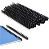 KARELLS Spirali per Rilegatura,100 Pezzi Spirale per Rilegatura,Dorsini Rilegafogli A4,Dorsi Plastici per Rilegatura,Rilegatrice Spirale,21 Anelli,6 mm,Nero