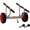 SPORTNOW Carrello Trasporto Kayak Larghezza Regolabile Max 100kg in Alluminio
