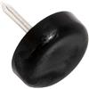 Adsamm PG-N-BL-18-32 32 feltrini in plastica con chiodo, Nero, Ø 18 mm