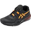 ASICS 1041A485-001 Gel-Resolution X Clay Uomo, Black/Shocking Orange EU 40