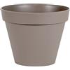 EDA - Vaso di Fiori Rotondo Toscana Ø 40 cm - Volume 23 L - Ø 39,5 x H.31 cm - Tortora