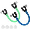 lasuroa 2 Pz Connettore per Punta da Sci, Connettore da Sci con 4 Distanziatori Ausilio per l'Allenamento da Sci Attrezzatura per l'Allenamento da Sci per Bambini Principianti (Verde Chiaro, Blu)