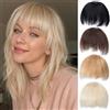 PARXITN Clip in bangs capelli veri fringe unica frangia irregular fringe extension per capelli biondo platino frangia per donne