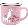 GRUSS & CO Gruss und Co 45784 Tasse mit Spruch Lama, New Bone China Porzellan, 35 cl