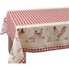 Le linge de Jules Tovaglia antimacchia, colore: rosso, rettangolare, 150 x 350 cm