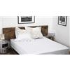 Home Linge Passion Lenzuolo con angoli 100% cotone - 57 fili/cm² - Dimensione 160 x 200 cm - Bianco - Berretto 35 cm - Tessuto stretto - Morbido, traspirante, lavabile