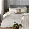 Laurence Llewelyn-Bowen - Montrose - Set copripiumino in velluto avorio - Letto king size (220 x 230 cm) - Biancheria da letto morbida di lusso - Biancheria da letto color avorio crema in velluto
