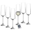 Leonardo 014788 - Set di 6 calici per Spumante Puccini, Trasparente