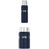 Thermos, Bottiglia Isolante Stainless King, in Acciaio Inox Satinato, capacità 0,47 l, Blu, 4003.256.047 + Thermos per Alimenti, Acciaio Inossidabile., Acciaio Inox, Blau, 9,3 x 9,3 x 18,5 cm