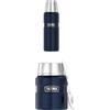 Thermos, Bottiglia Isolante Stainless King, in Acciaio Inox Satinato, capacità 0,47 l, Blu, 4003.256.047 + Thermos 123188 Contenitore termico per alimenti «King Food» blu da 470 ml