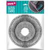York Prestige York Ricambio per mocio Rotante Roll&Up, Rivestimento in Velcro, Grigio e Rosa, Mikrofaser-Wischköpf