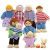 Ylinwtech 10Pezzi Set Casa Delle Bambole,Casa Delle Bambole In Legno,Con Gatto e Cane Figure Per Casa Delle Bambole Per Fingere Casa Delle Bambole Accessori Regalo