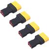 LINSYRC 4-Pack Adattatore Connettore Maschio Spina XT90 a Connettore Femmina Spina T Deans per RC Car Plane Lipo Batteria ESC (Senza Filo)