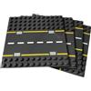 Apostrophe Games Apostophe Games Piastre di base stradali per blocchi da costruzione per mattoni di grandi dimensioni - 4 Pz Dritto e curvo Blocchi di costruzione di strade - 19,1 cm x 19,1 cm strada piastre di base