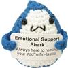 ZYJBD Mini Squalo di Supporto Emotivo all'Uncinetto,Peluche Motivazionale a Forma di Squalo, Regali Positivi per Amici e Colleghi,Mini Bambola di Squalo per Sorridere,Idea Regalo Divertente e Motivazionale