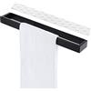 KES Porta Asciugamani Bagno Adesivo Portasciugamani da Parete 40CM Organizzatore di Archiviazione Acciaio INOX Nero Opaco, A23000S40DM-BK