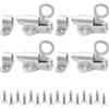 Hocansen 4 Pezzi Chiavistello Automatico a Molla 54mm Sicurezza Tirare Anello Primavera Rimbalzo Porta con Viti Chiavistello a Molla Bolt Serratura della Porta per Porte e Finestre (Silver//FJ-MS)