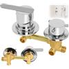Gekufa Miscelatore Doccia da Incasso in Ottone, 3 Vie Uscita Acqua G1/2, Interasse 10 cm, Cartuccia in Ceramica, Controllo Separato Caldo/Freddo