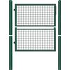 Randaco Cancello da Giardino in Acciaio Zincato, 100x100cm Verde in Metallo galvanizzato Cancello con serratura, Maniglia e 3 chiave, Robusto e Durevole Una Facile Installazione