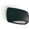 DOPO LIGHTING - Applique CALM (L.30cm), uso esterno IP66, classica applique da esterno in resina ideale per balconi, terrazze, sentieri o facciate, E27 6W, nero