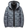 Oniissy Giacca invernale da uomo, trapuntata, piumino trapuntato da uomo, con cappuccio, per inverni all'aperto, calore incontra stile, inverno caldo, piumino casual spesso (L blu)