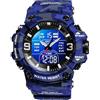 findtime Orologio militare digitale da uomo, orologio digitale da polso 5 ATM, impermeabile, militare, orologio tattico, da uomo, nero, verde, ragazzo, orologio sportivo, cronografo, da uomo, cronografo,