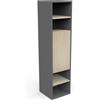 Demeyere Armadietto con 1 porta, 4 nicchie e 3 ripiani in legno eco-responsabile, colore nero opaco e rovere, Hamilton, gamma linea, 30 x 125 x 30 cm, 30 x 120 x 30 cm