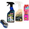 YESHI Ma-fra Kit Trattamento Auto Interno ed Esterno: Trattamento 3in1 Plastiche- Trattamento Tessuti 3in1, 7 Panni Microfibra 30x35 cm - Spazzola Sedili e Moquette