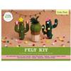Simply Make Set di 3 cactus in feltro, kit per infeltrimento per adulti e bambini più grandi, per creare belle decorazioni per la casa, accessori da cucina, artigianato in feltro per fare un ottimo