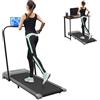 GAOUSD Piccolo tapis roulant elettrico pieghevole tappeto da passeggio con braccioli e telecomando velocità massima 6 km/h, antiscivolo, pieghevole, adatto per casa, palestra, ufficio (grigio)