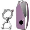 KUNIO Custodia protettiva per chiave auto, adatta per BMW X7 X1 U11 iX ix1 Tourer U06 X6 XM 7 G07 I7 2023 custodia portachiavi TPU portachiavi C viola