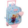 safta FROZEN ICE MAGIC - Zaino asilo con carrello, ideale per bambini di diverse età, comodo e versatile, qualità e resistenza, 22 x 10 x 27 cm, Blu chiaro, M, Casual