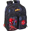 safta SPIDERMAN ATTACK - Zaino scuola per bambini, ideale per bambini di diverse età, comodo e versatile, qualità e resistenza, 27 x 10 x 33 cm, Nero, M, Casual