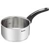 Tefal Emotion Casseruola 18 cm in acciaio inox, garanzia 10 anni, base spessa per una diffusione di calore omogenea, design elegante, manico robusto, induzione E3012904, argento