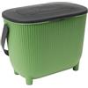 EDA - Pattumiera per compost da 10 litri con filtro al carbone - Apertura XXL - Filtro antiodore - Design moderno - Nero