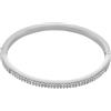 Fossil Bracciale da donna in acciaio inossidabile con chiusura a pulsante, Tono argento