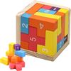 MINGZE Giocattolo del Cervello di Puzzle di Legno 54 Gioco a Forma di T-Block Blocchi Geometrico intelligenza Gioco Puzzle Sfera per Adulti/Bambini (Arcobaleno)