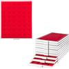 Prophila Collection Prophila Box per Monete, Grigio, 48 Scomparti per 6 Serie Complete dell'euro 1 Cent-2 Euro, Inserire Rosso