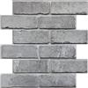 COMSTICKC Adesivi Murali 3D Mattoni, 10 Pezzi 30x30cm | PVC Pannello Finta Pietra per Decorativi Pareti Interne Cucina, Bagno, Soggiorno