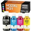 Supply Guy Inchiostro compatibile con HP 32XL / HP 31 per Smart Tank 5100 Series 5105 5106 5107 7000 7005 7006 7300 7305 7306 7600 7605 7606 Smart Tank Plus 550 555 558 559 570 655 2.0
