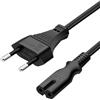 MilnoTech Cavo di Alimentazione Euro Spina a Figura 8 1M per Samsung Philips LG Sony TV, PS4, PS5, Xbox, PC Monitor, DVD, Stampante